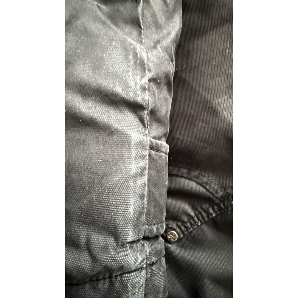 TNA Aritzia Parka Jacket Griffith Black Women M Sherpa Hood Slim Fit Mid-Length - Picture 8 of 16